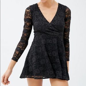 UO Lace Long Sleeve Romper